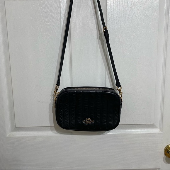 Coach Jes with Linear Quilting Black Crossbody - Picture 9 of 9